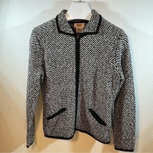 Talbots Wool blend Zip Jacket blazer jacket Small made in Hong Kong